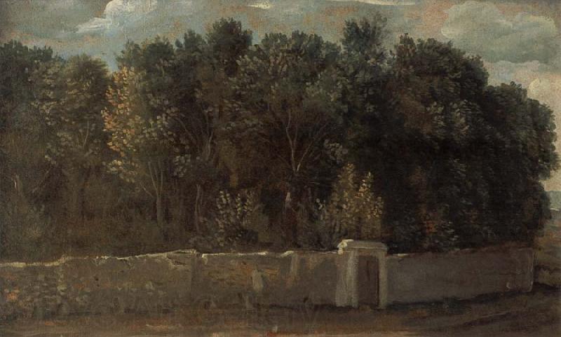 Francois Desportes Study of a Park,Surrounded by Walls